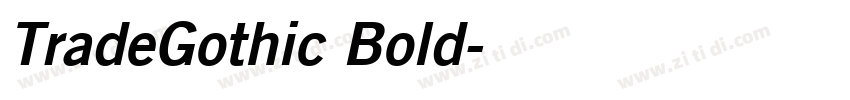 TradeGothic Bold字体转换